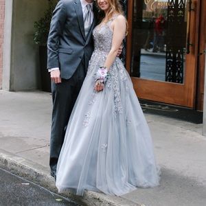 Grey prom dress